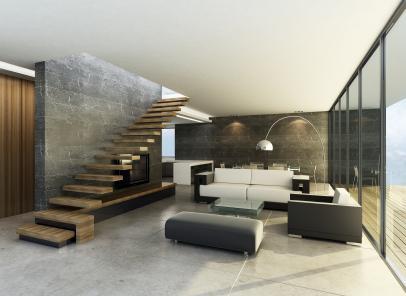 picture of modern living space with contemporary stylish furniture